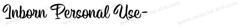 Inborn Personal Use字体转换